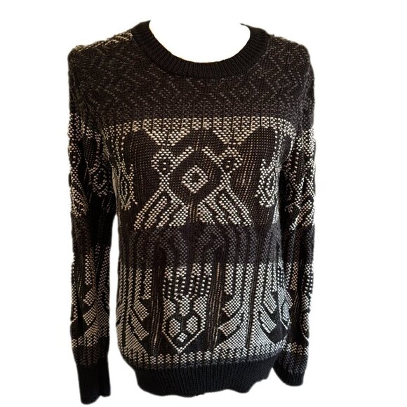 J. Crew Geometric Print Wool Blend Sweater Size XS - Picture 1 of 16